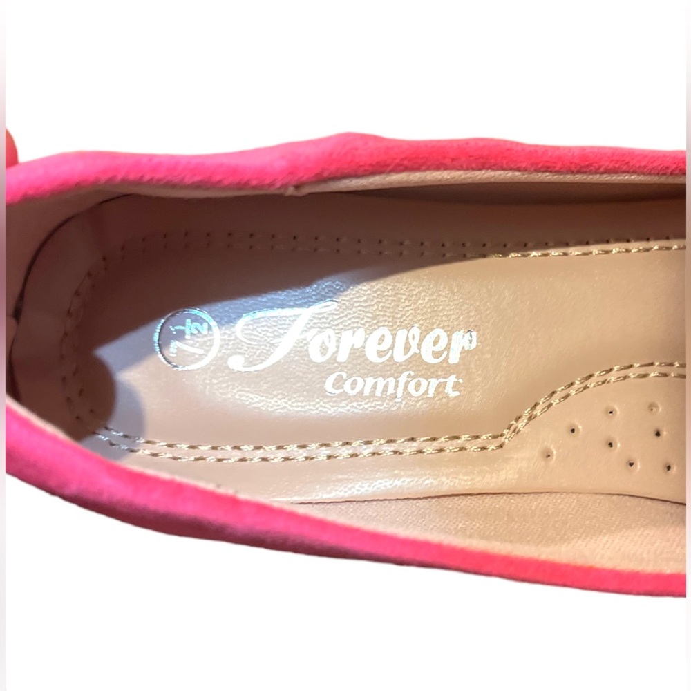 NWOT💖 HOT PINK BALLERINA SHOES! Forever 21 Brand! Women’s Size 7 1/2 🩷 - Picture 4 of 7